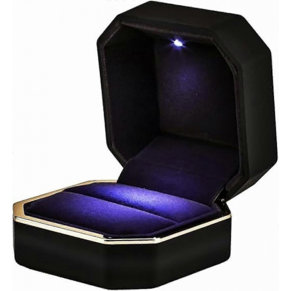 Engagement ring box with LED light compatible with wedding proposal gift