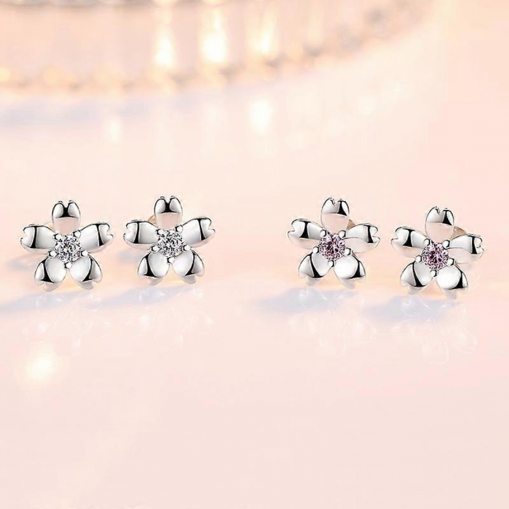 Daisy flower Classic Stone Stud Earrings Womens Girls Jewellery New,set of 2pairs