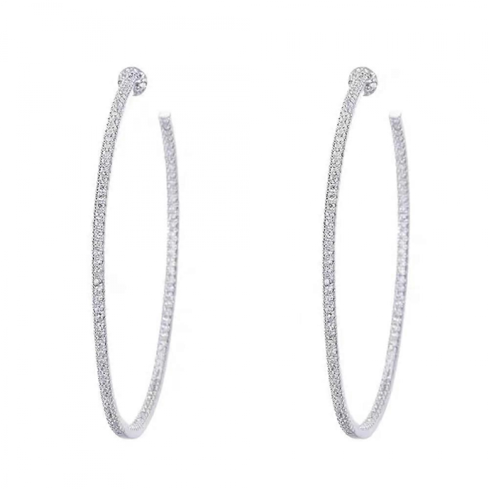 925 Sterling Silver Hoop Earrings for Women Lightweight Endless Hoops Silver Huggie Earrings
