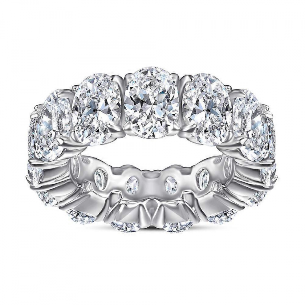 Women's Wedding Ring Oval Cut Engagement Ring Eternity Ring