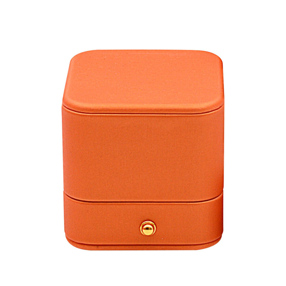 Wedding Ring Box Container Leather Ring Box for Party Engagement