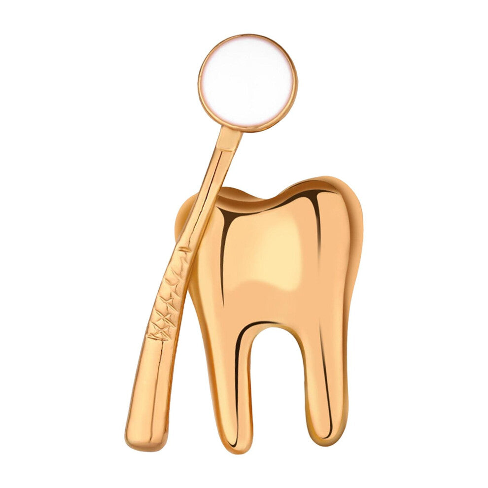 (Gold, 31x15cm) Teeth Brooch Pin Tooth Lapel Pin Jewelry Backpack Badge for Women