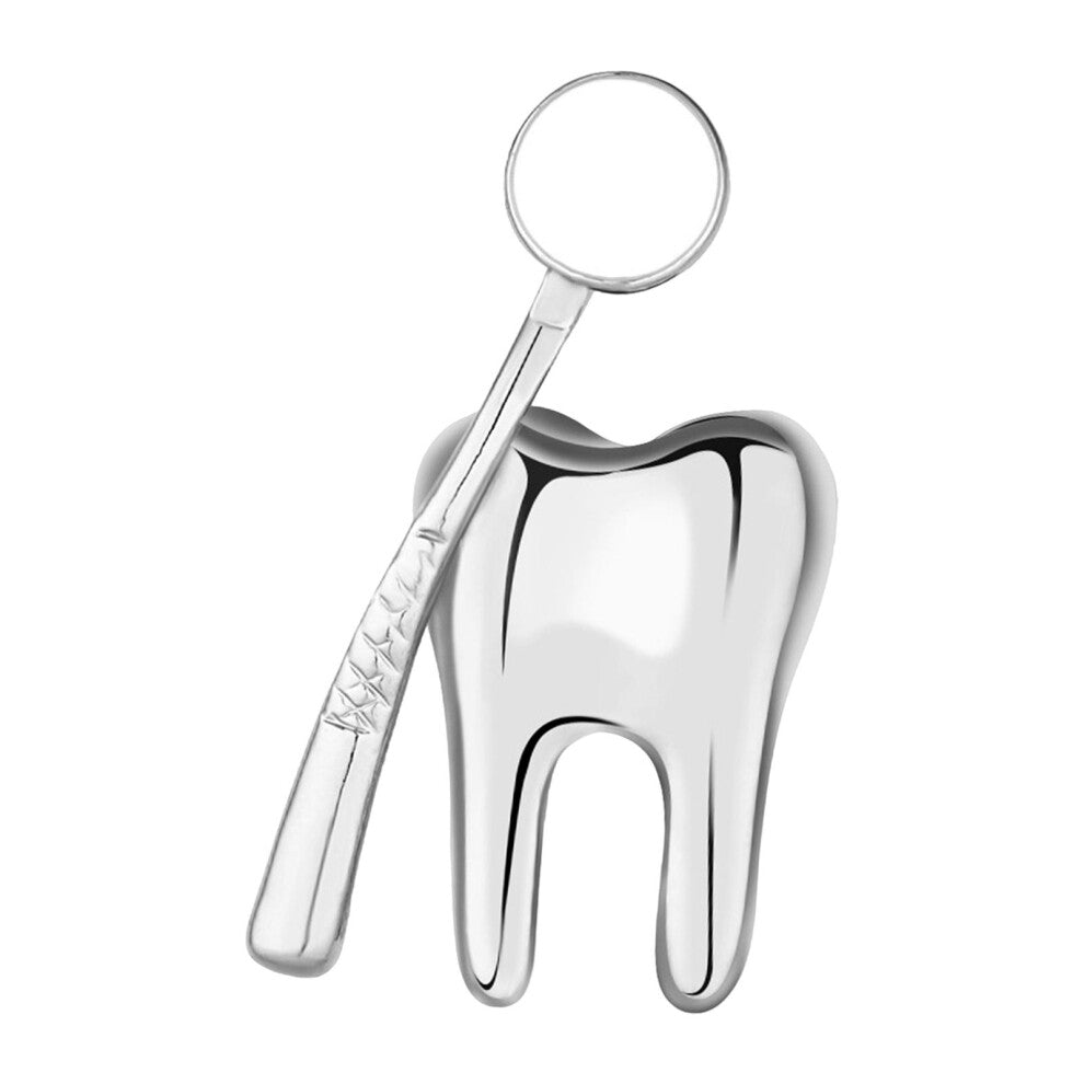 (Silver, 31x15cm) Teeth Brooch Pin Tooth Lapel Pin Jewelry Backpack Badge for Women
