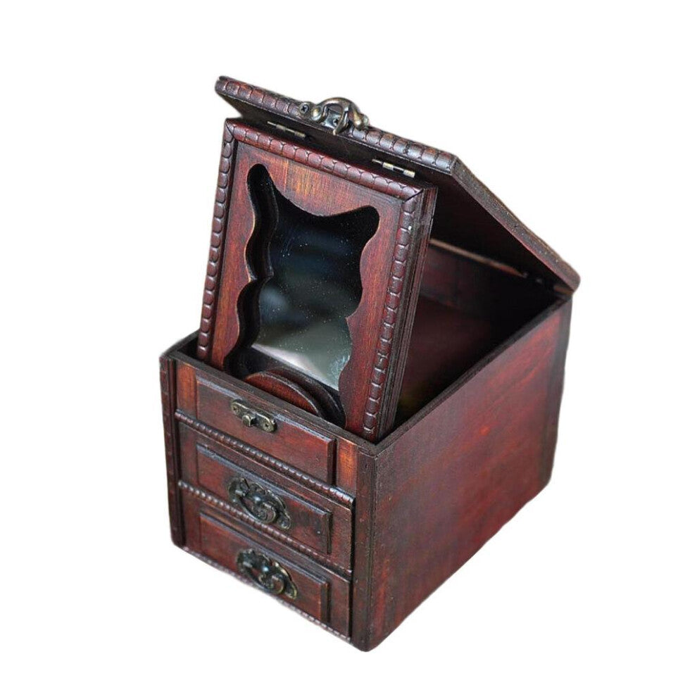 Wood Jewelry Box Container Jewelry Display Case for Earrings Cufflinks