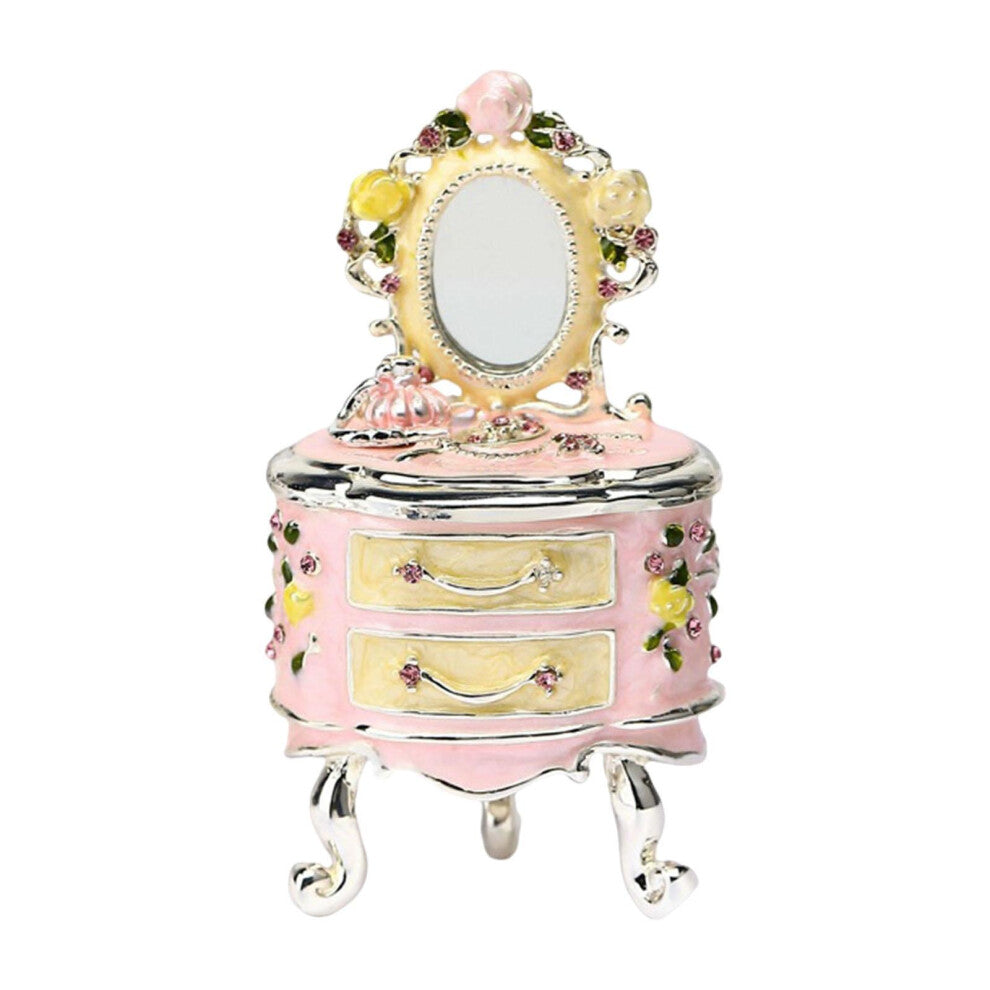 (Pink, Dresser) Furniture Shape Jewelry Box Creative Storage Case for Wedding Necklace