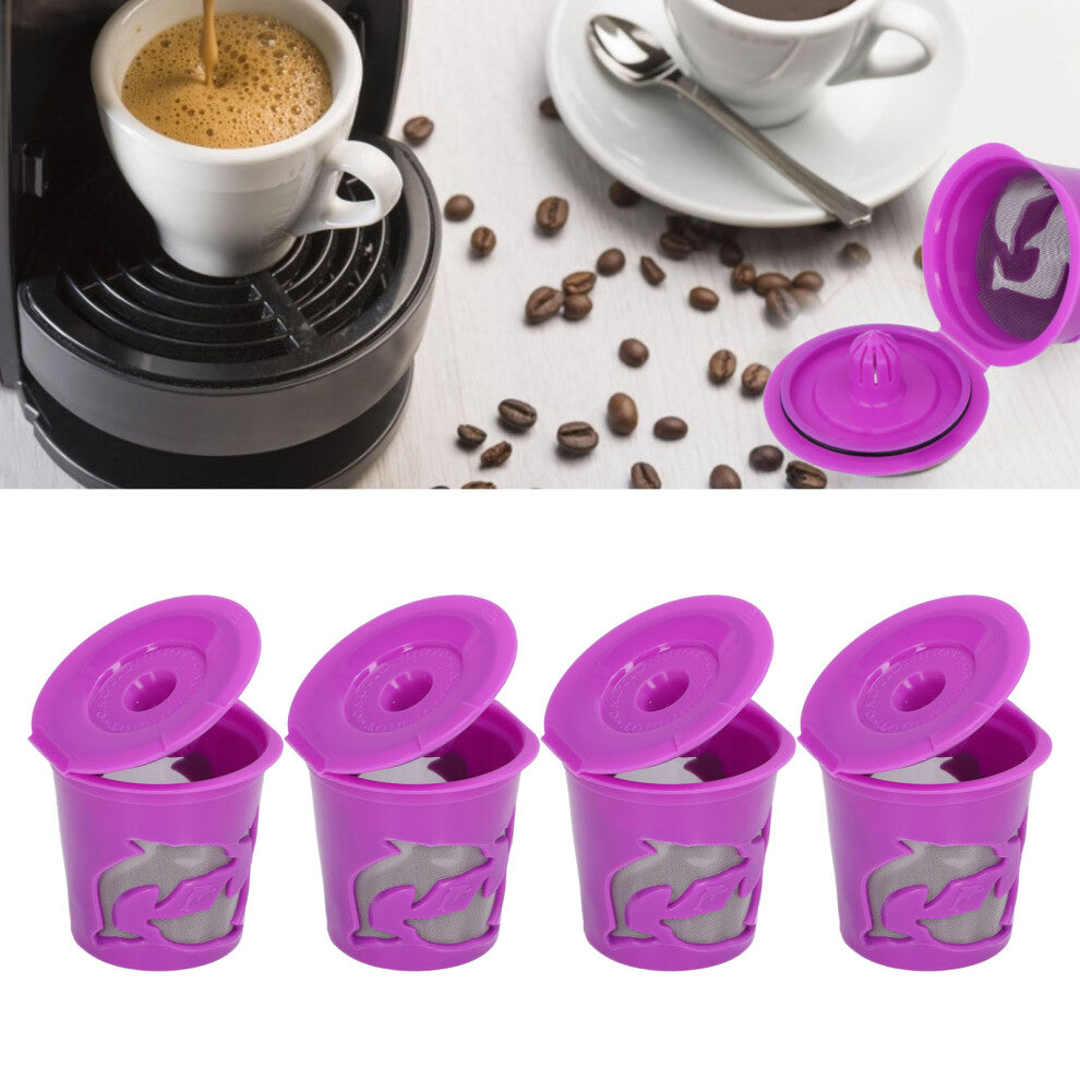 100ML Reusable Coffee Capsule Filter Set – Stainless Steel & PP, 4pcs