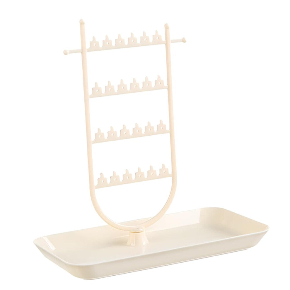 Jewellery Organiser with Tray, Multifunctional Display Stand for Earrings, Necklaces, Rings, Removable Design, Elegant Storage Solution