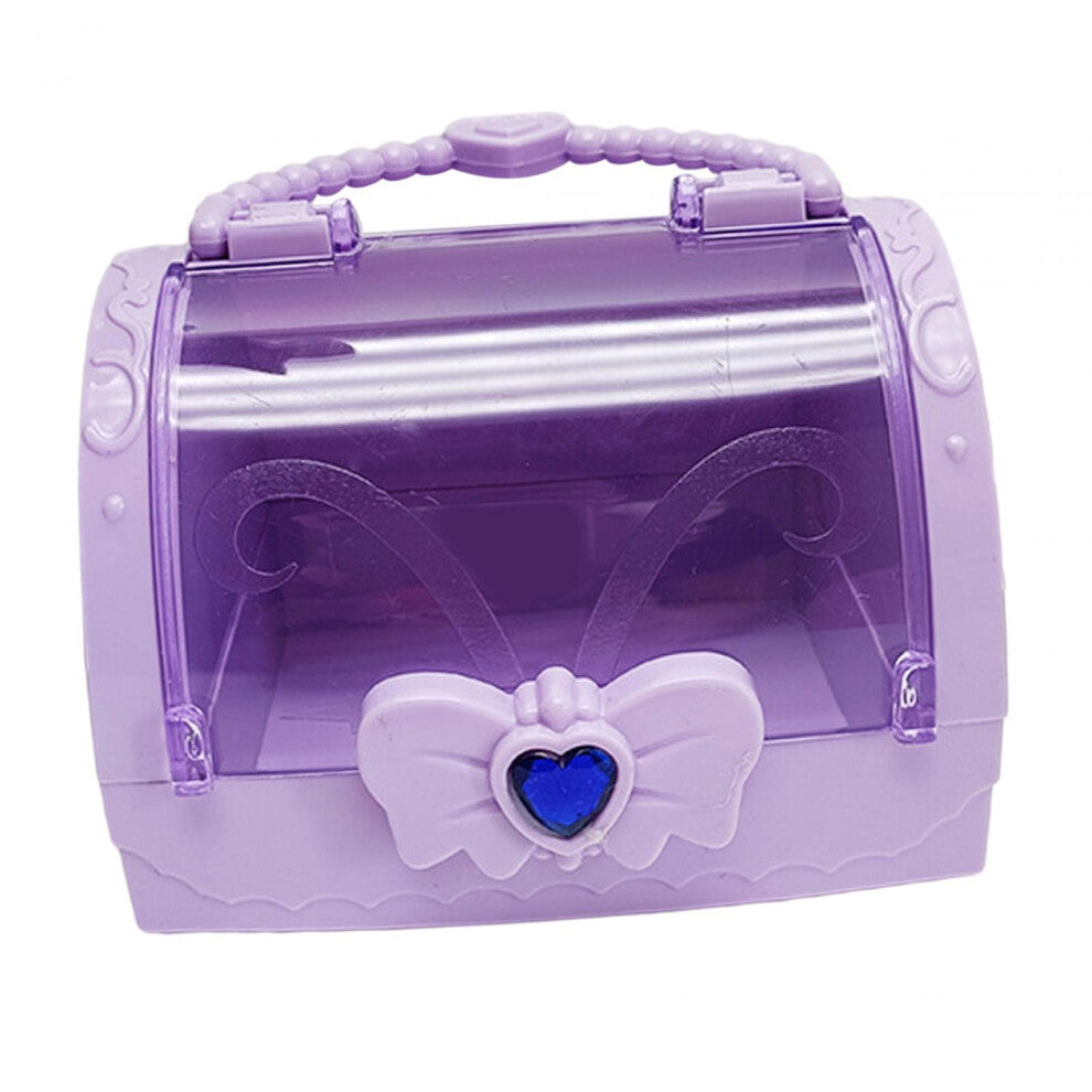 (Violet, 115x86x75cm) Handled Storage Box Hair Accessory Storage Case for Stationery Desktop