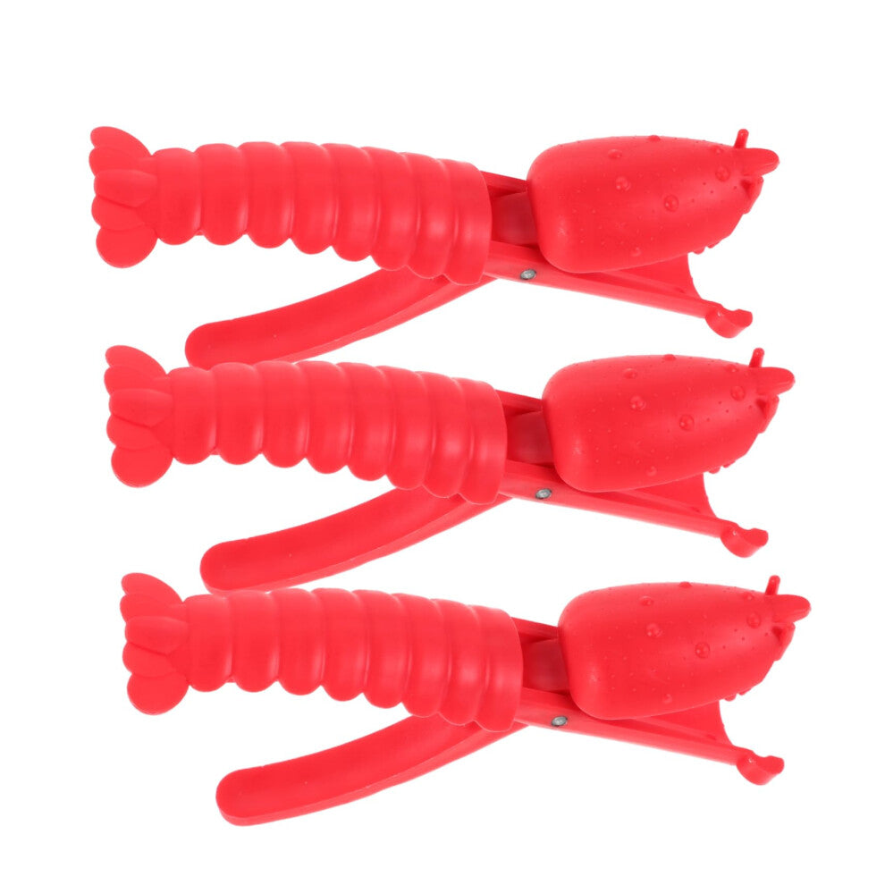 Crawfish Sheller Tool Set - 3 Portable Lobster Shelling Tools - Red Plastic Crawfish Peeler - Seafood Shelling Equipment