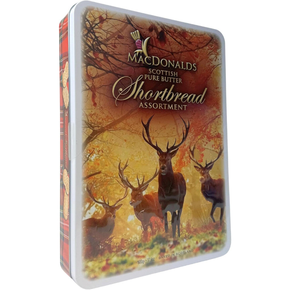 MacDonalds Scottish Pure All Butter Shortbread Assortment Tin 500g