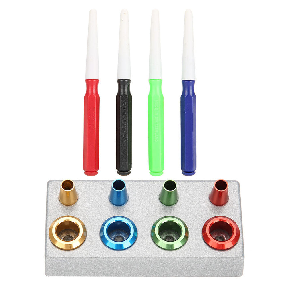 Watchmaker's Toolkit: 4 Oil Cups & 4 Pens for Precise Lubrication