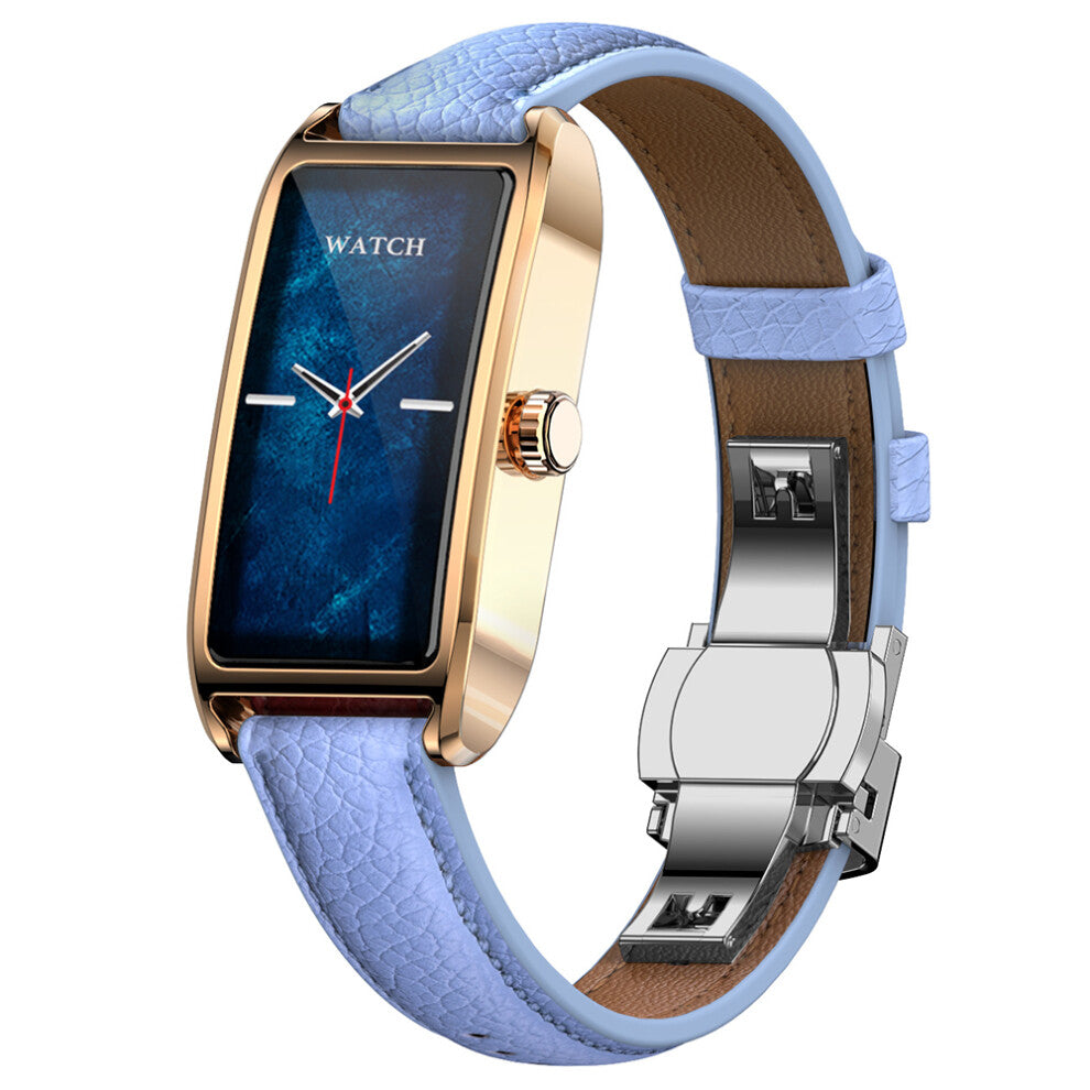 (RoseGoldCaseBlue) Smartwatch Dora T Smart Watch for Women Fitness Tr