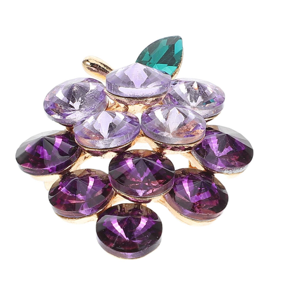 Fruchttraubenbrosche Glitter Traubenbrosche Anstecknadel für Hüte Glitzer-Corsage Abzeichen Legierung Mode-Accessoire