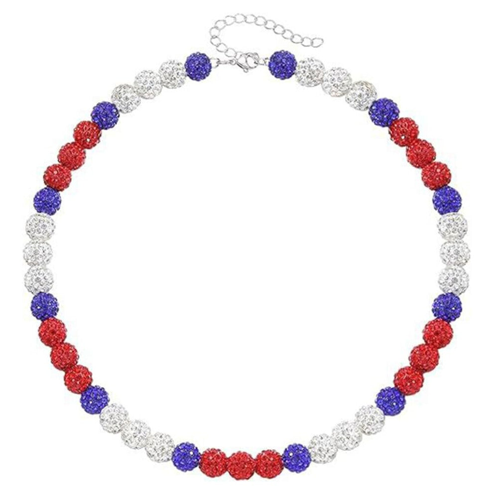 Athletic Baseball Necklace Rhinestone Clavicle Chain Stylish Sports Accessory for Competitive Athletes in Clay Color