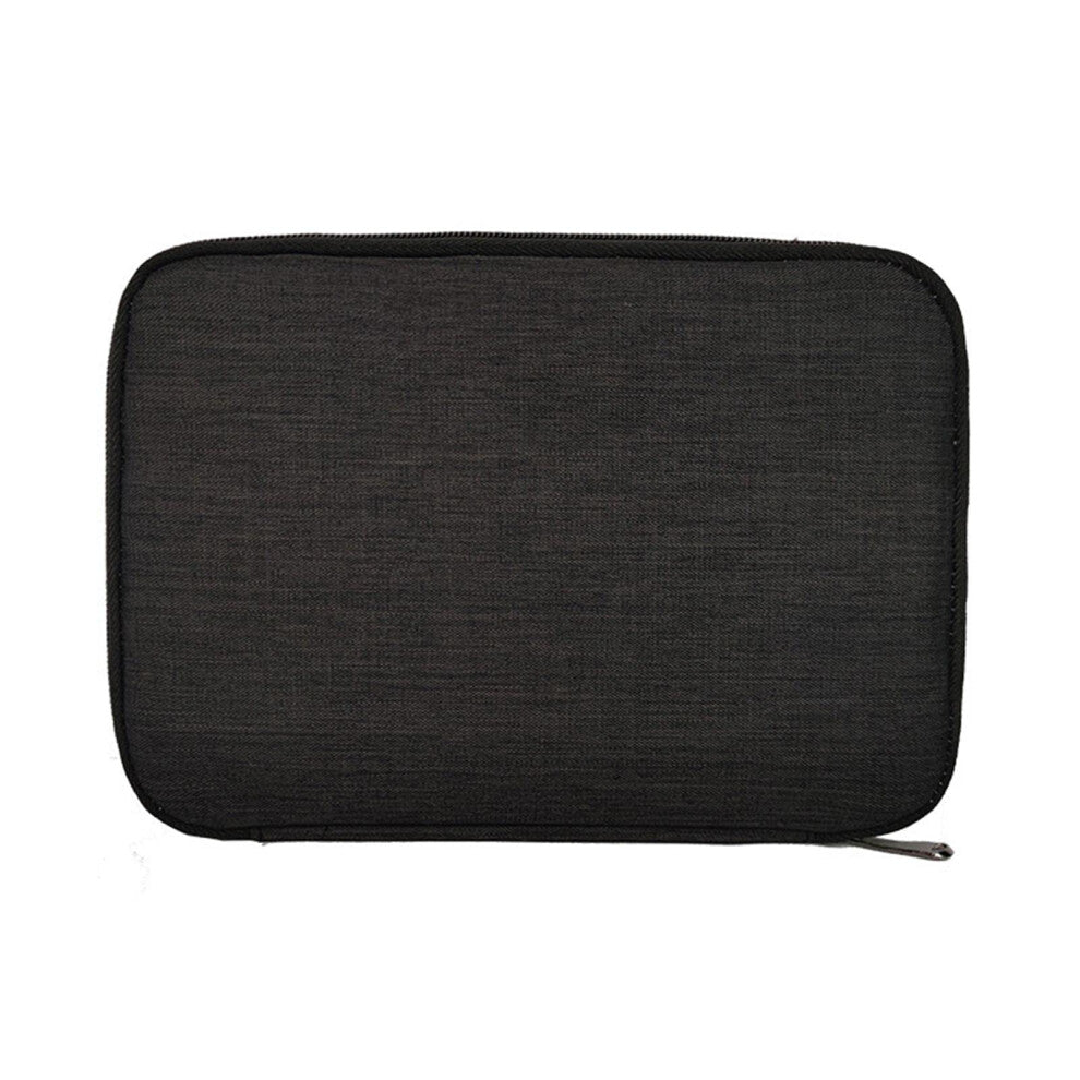 Watch Strap Organizer Bag - Portable Polyester Storage for 10-15 Watch Straps, 2 Smartwatch Pockets, Fits Most Sizes - Grey