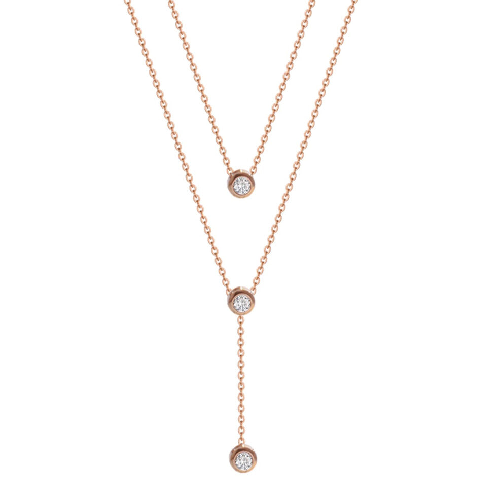 Necklaces for Women Double Layer Temperament Collarbone Chain Personality Jewelry for Girls and Mothers