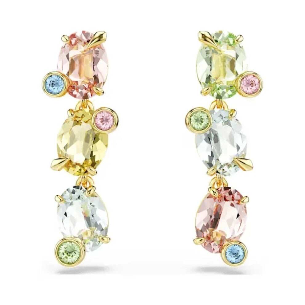 (Earring-1) Original Colored Candy Crystal High Quality Jewelry Sets Adjustable Irregular Ring Drawstring Swarovski Necklace Exquisite Gift For Women