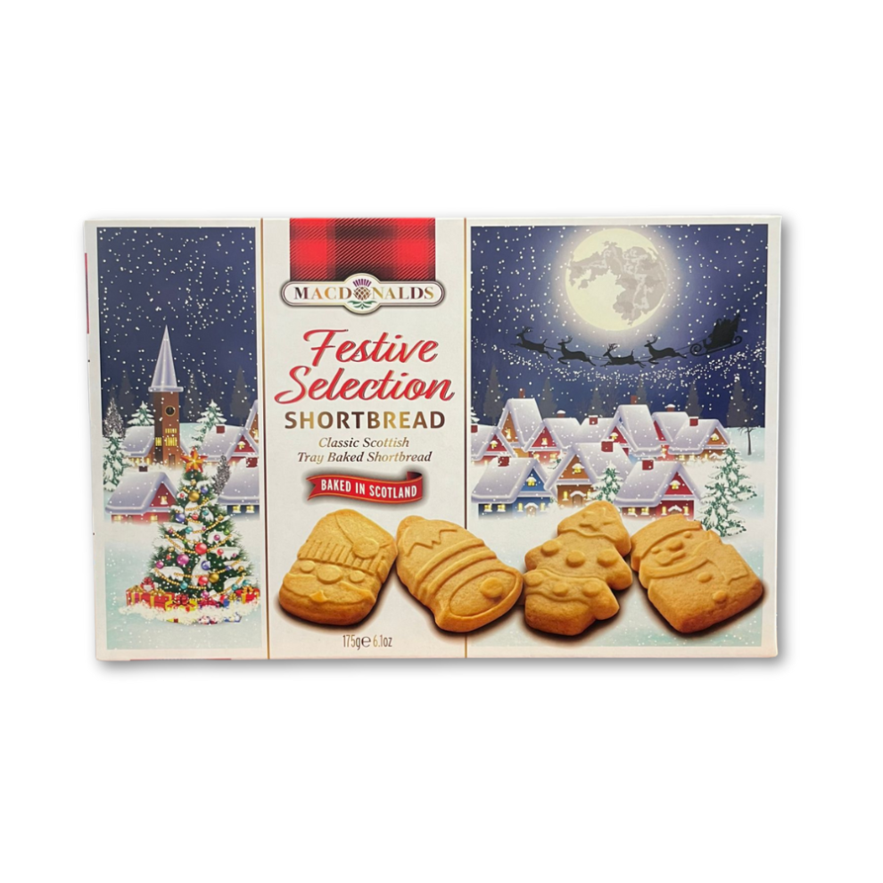 MacDonalds Festive Selection Shortbread 175g  UK Christmas Biscuits
