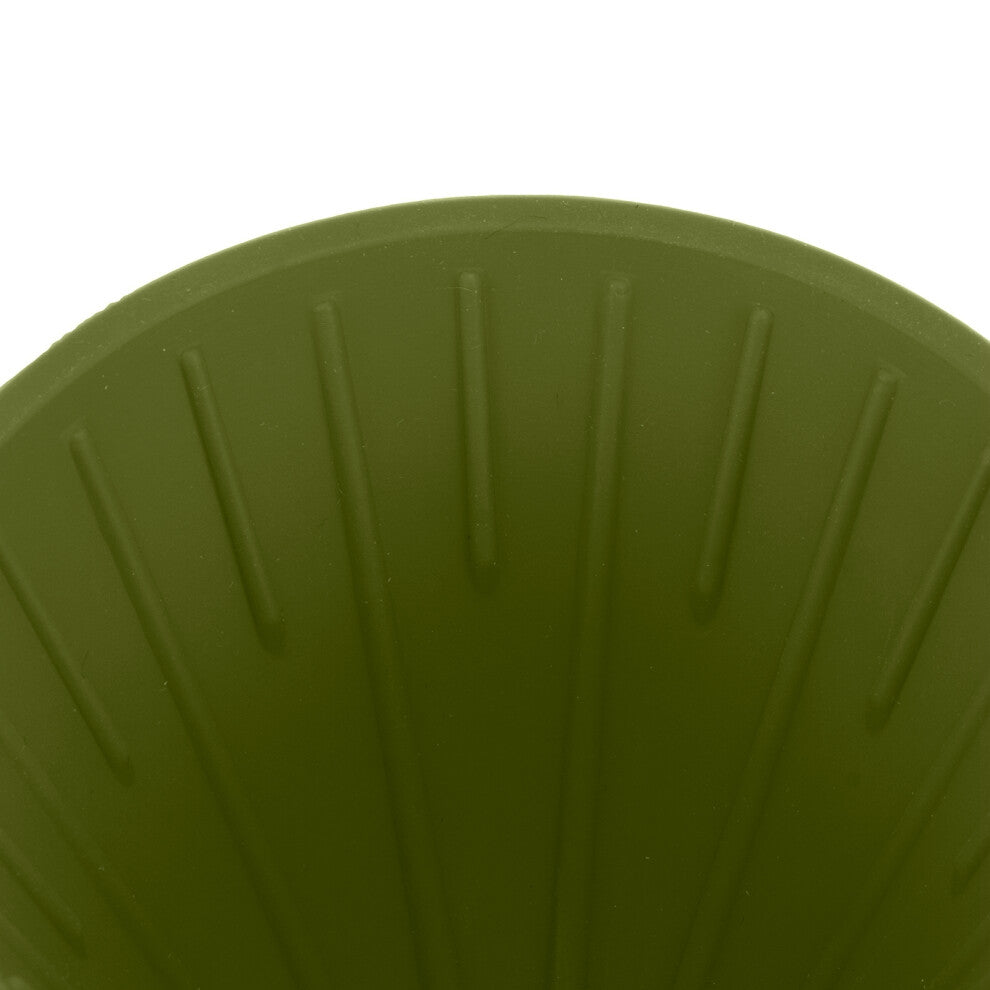 Reusable Silicon Resin Coffee Filter Strainer, 11x8.5cm, Green