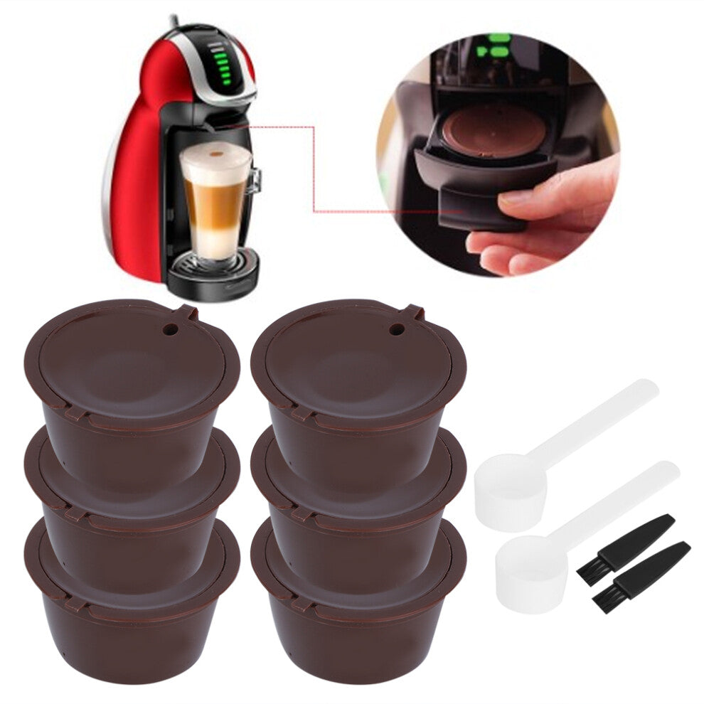 2 Sets Reusable Coffee Capsule Filter Cups Fits for Nespresso 5cm-3.5cm-4cm