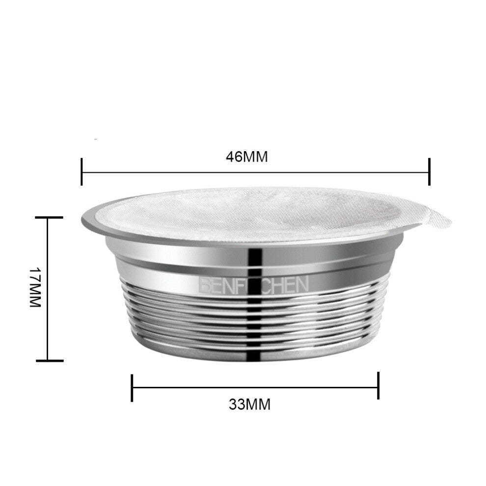 Stainless Steel Reusable Coffee Capsules for A MODO MIO, 46*17mm