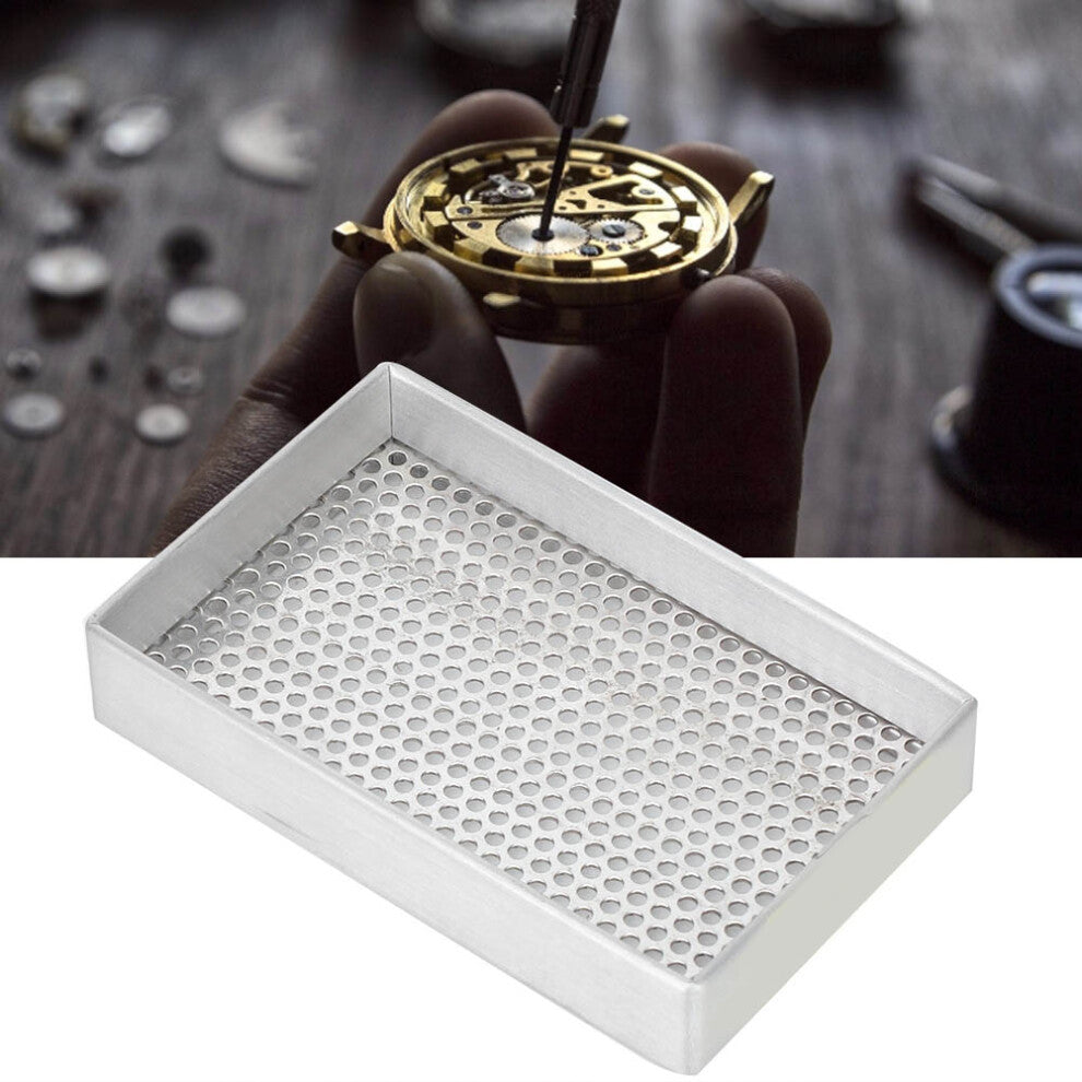 Aluminum & Steel Mesh Dryer Plate Organizer 8x5.1cm for Cleaning Small Parts