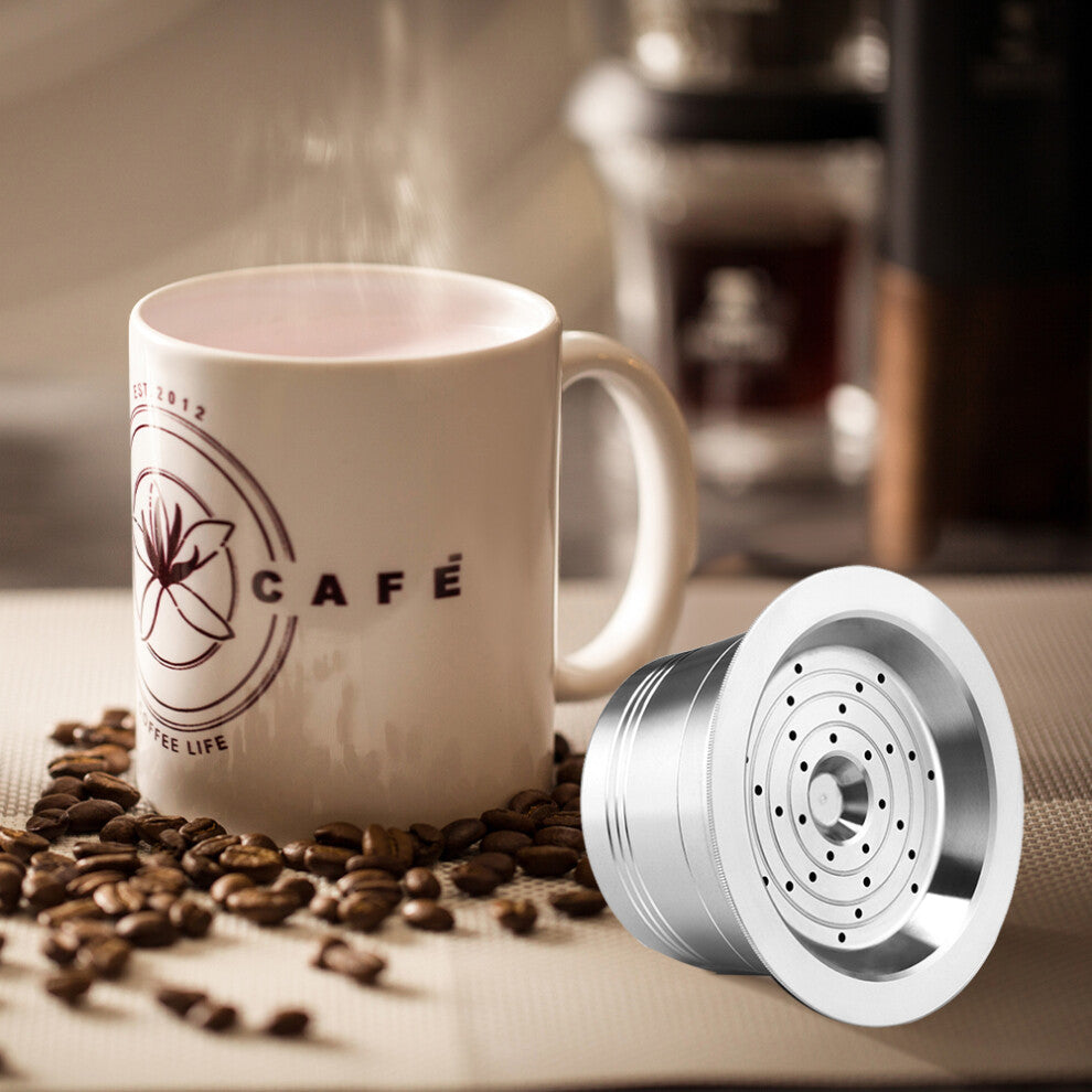 Reusable Stainless Steel Coffee Capsule for Cafissimo, 32x26x46mm, Silver