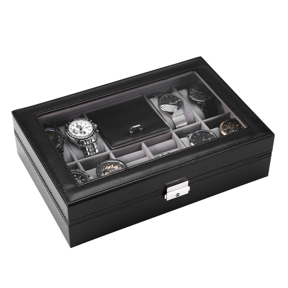 Elegant Storage Box for Rings and Watches with Non-Woven Lining