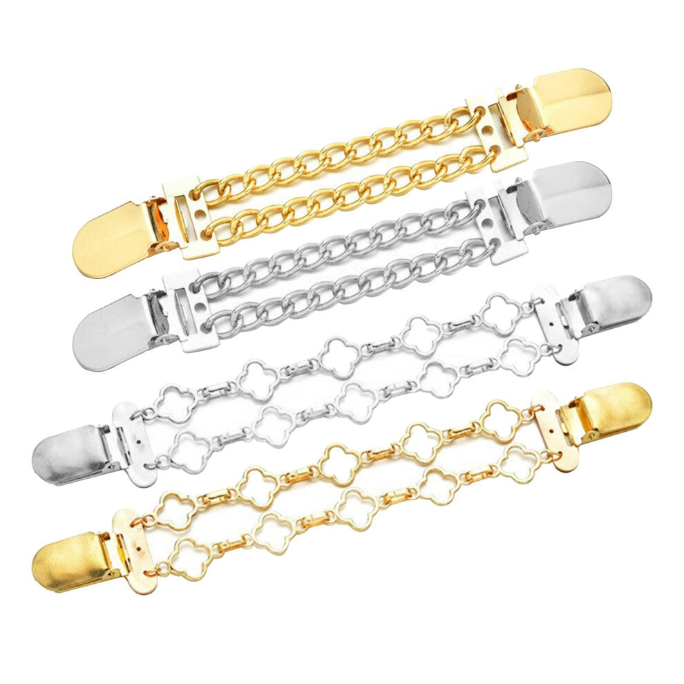 4Pcs Sweater Shawl Clip Portable Metal Cardigan Clips for Ladies Girls