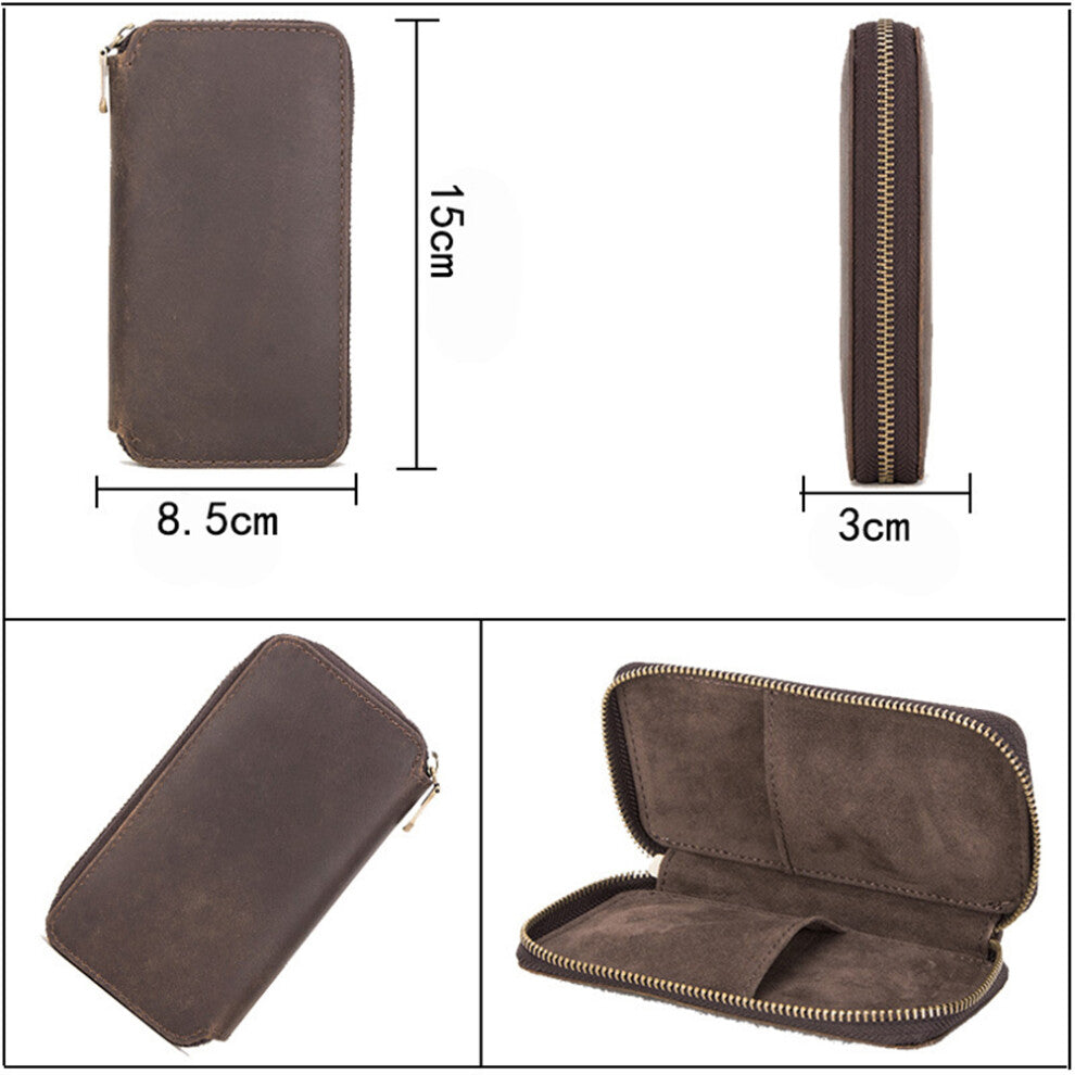 Durable Leather Travel Watch Storage Bag for 2 Watches Great Gift Idea