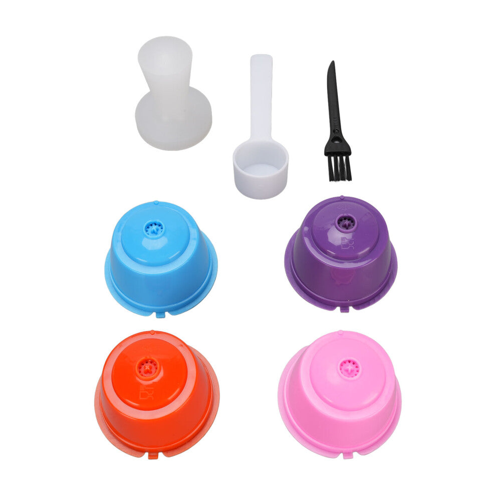 4PCS Reusable Coffee Capsule Set, Multi Color, Fits Coffee Makers