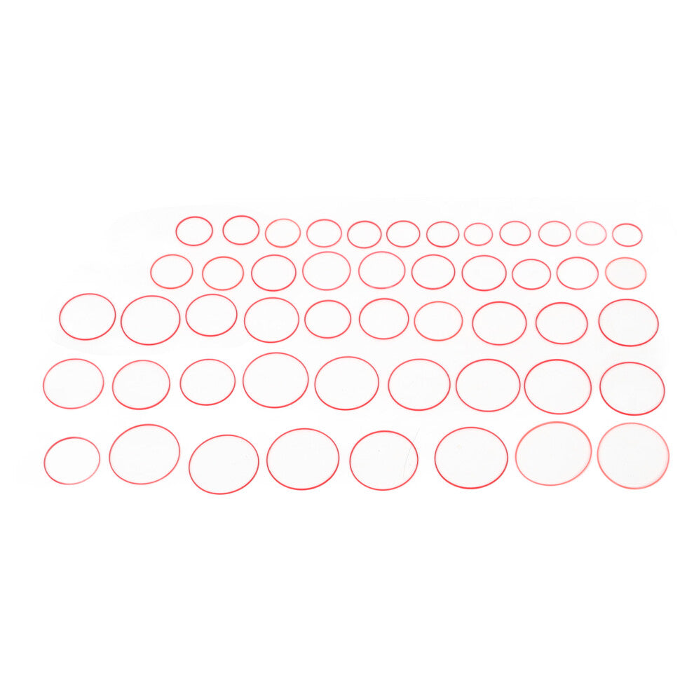 49pcs 0.9mm Height Watch Rubber Washer 16 to 40mm