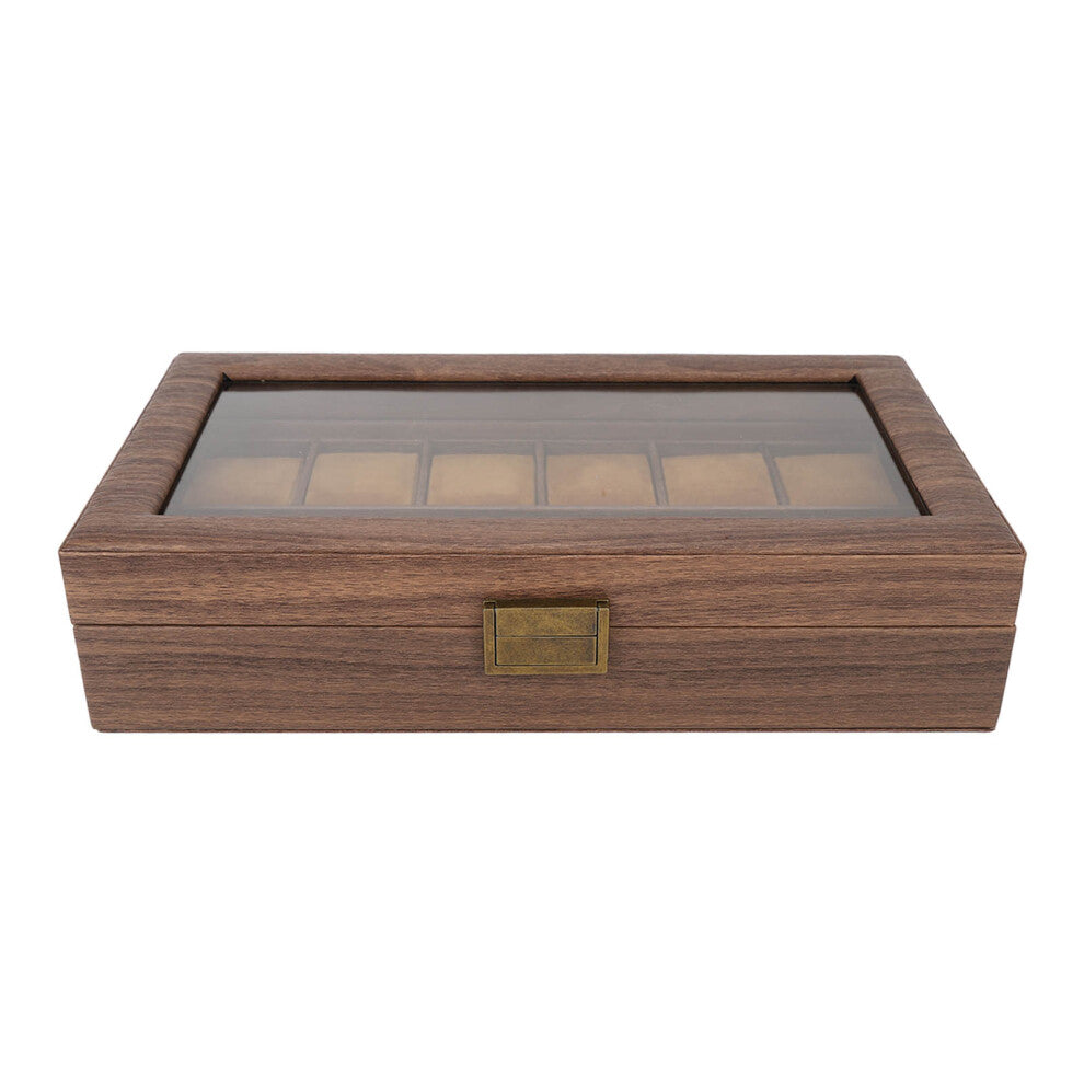 Watch Box Organizer 12 Compartment Wood Grain