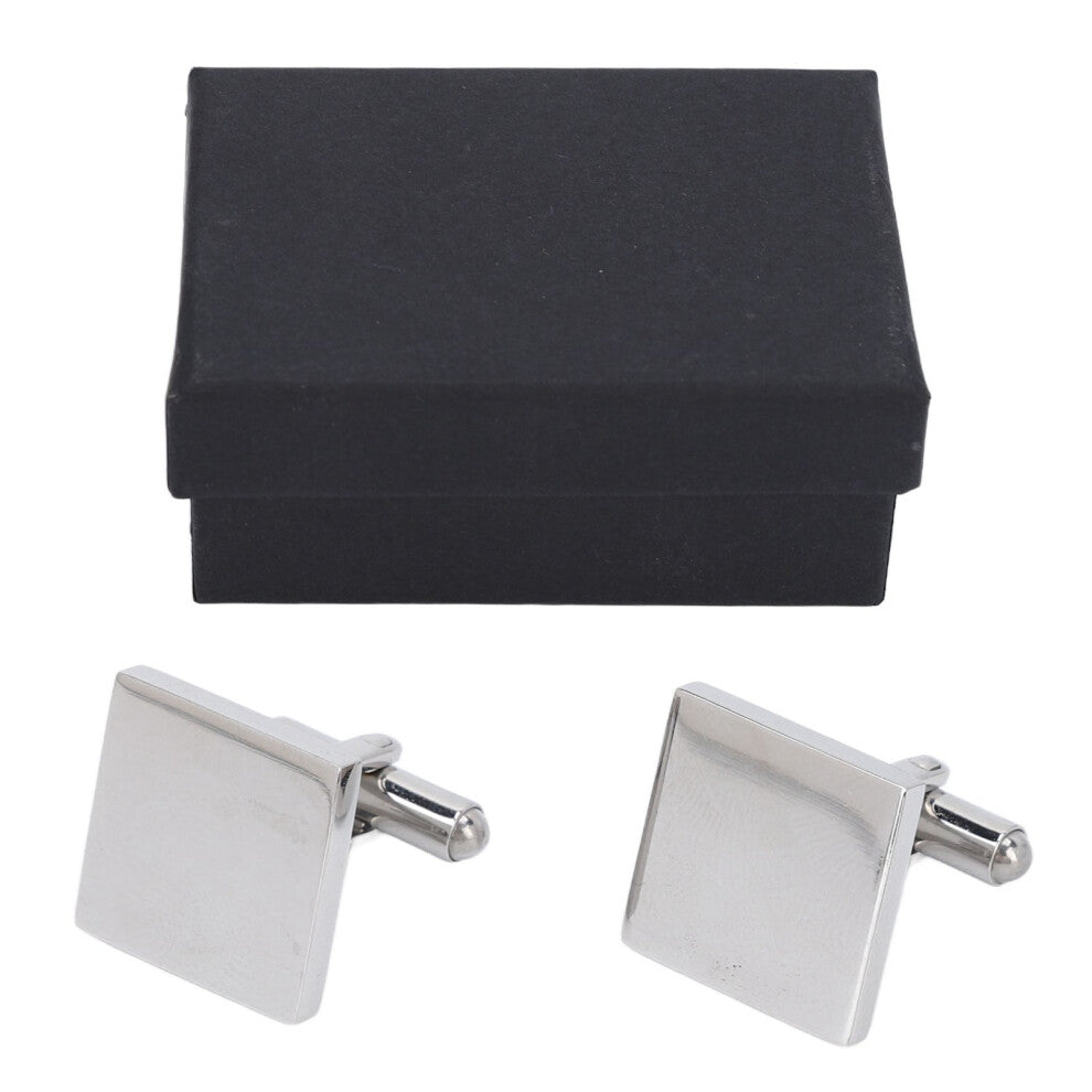 Mens Cufflinks Silver Tetragonum Cufflinks Blanks