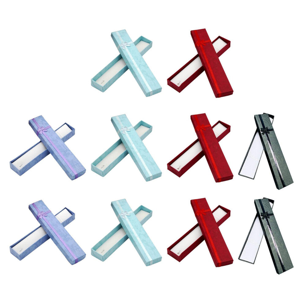 10x Jewelry Chain Necklace Gift Box Watches Storage Empty Jewelry Gift