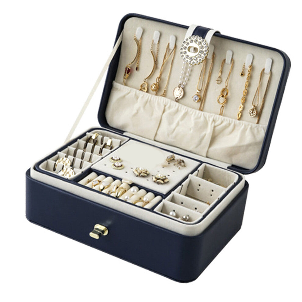 Portable Jewellery Storage Box Display Multi Grids