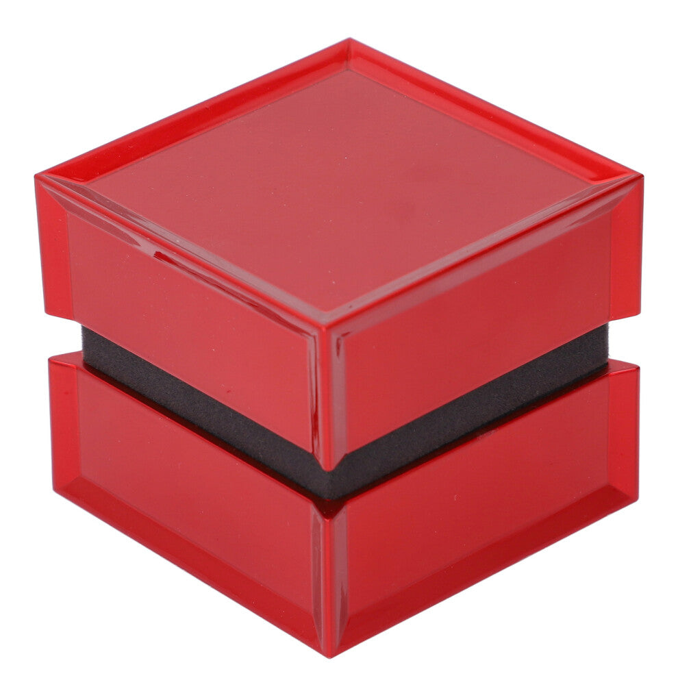 Red Engagement Ring Box LED Squared Soft