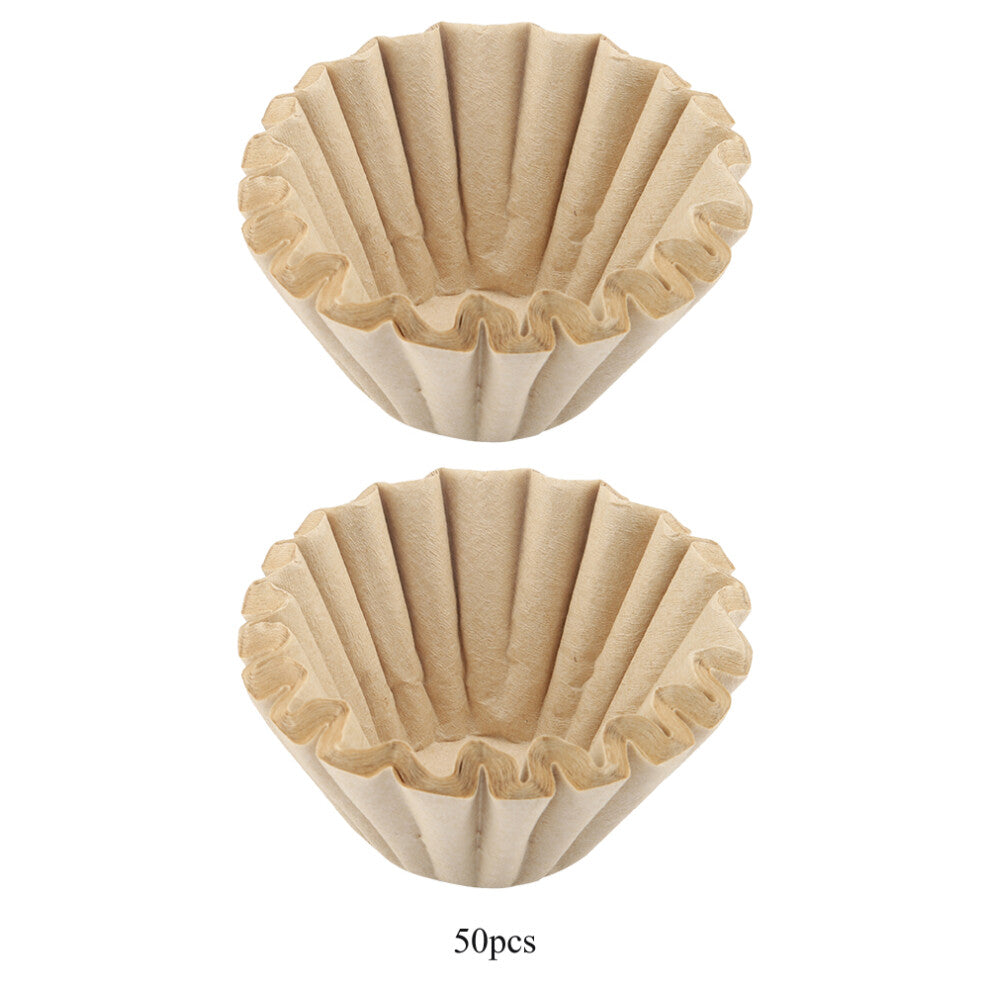 50pcs Disposable Wood Fiber Coffee Filters Cup