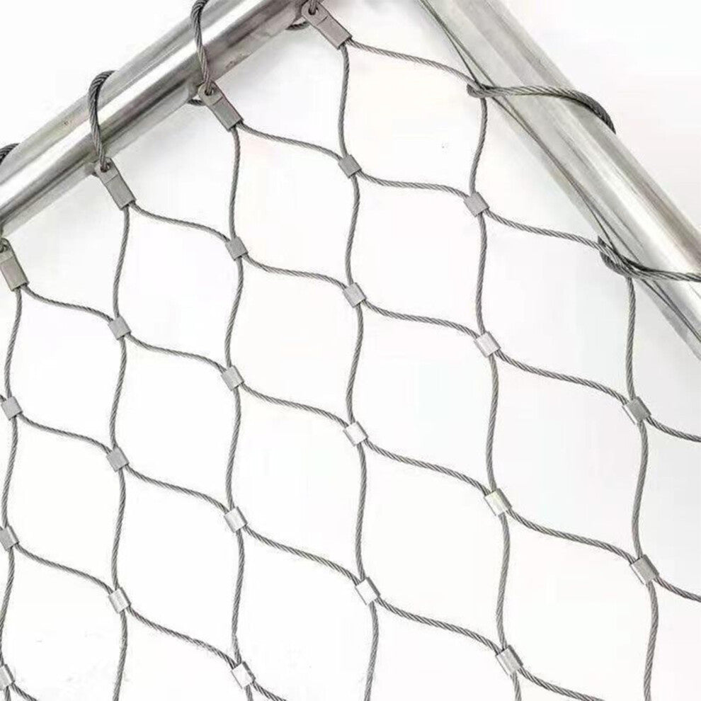 304 Stainless Steel Rope Children Safety Net, 5cm Mesh, 1x1m Kindergarten Anti-Fall Net for Outdoor Play Areas