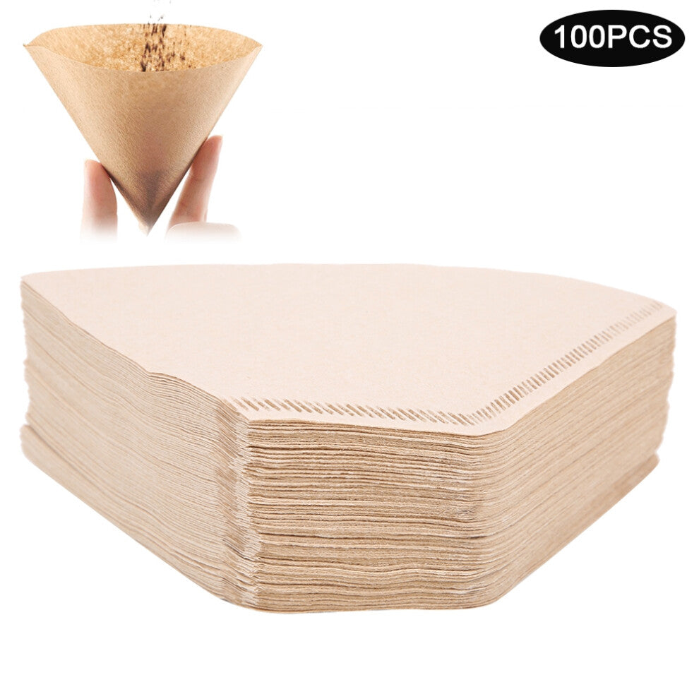 100Pcs FanShaped Disposable Coffee Filter Paper