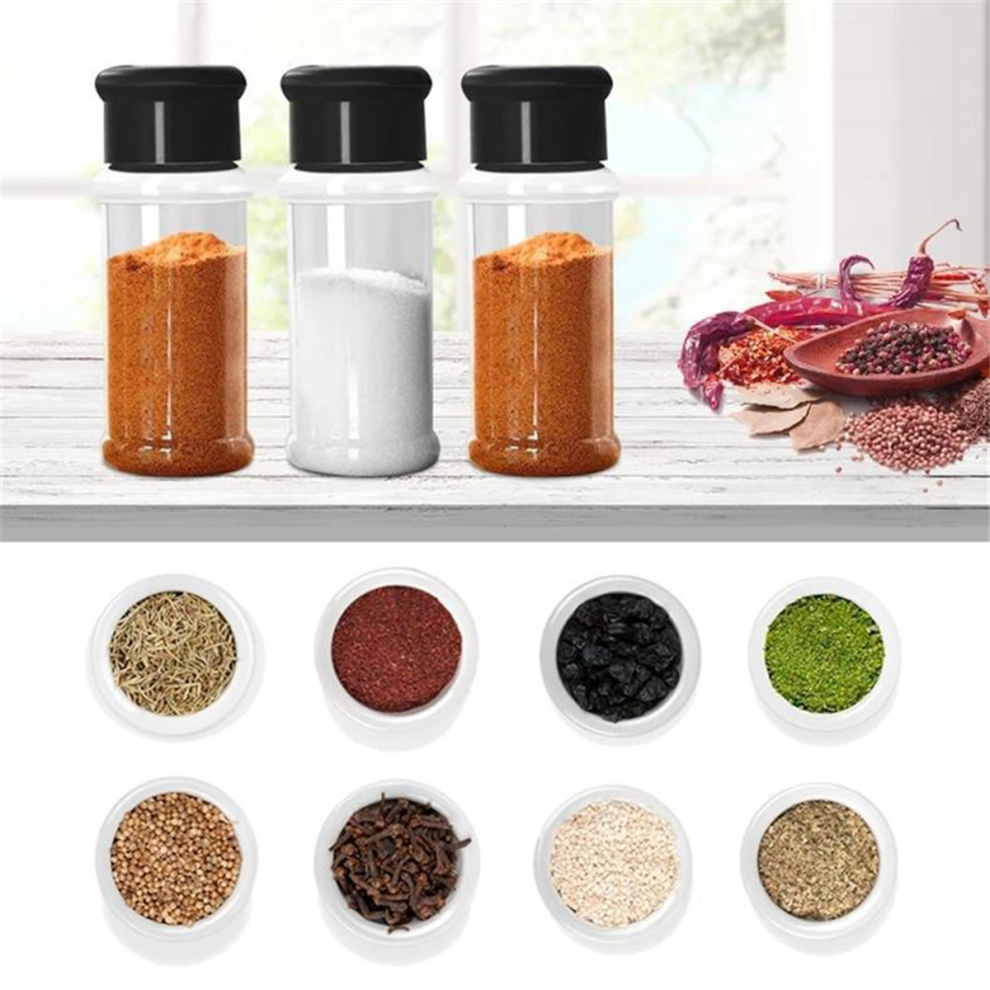 Spice Bottle Set for Spices Salt and Pepper Seasoning Organizer Condiment Storage Jar 5pcs