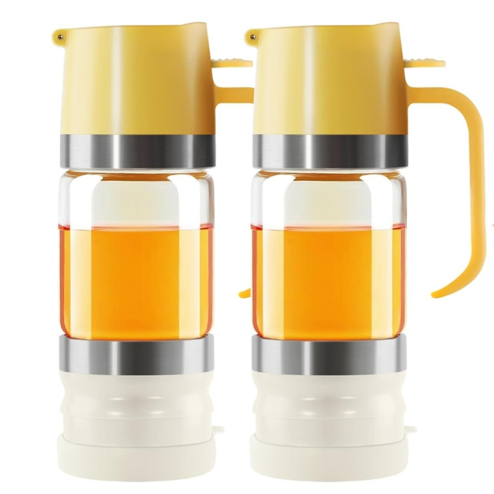 2Pcs 10OZ-300ml Honey Dispenser No Drip - Syrup Pump for Coffee, Mini