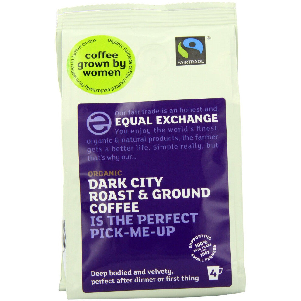 (12 PACK) - Equal Exchange - Org F-T Dark Ground Coffee | 227g | 12 PACK BUNDLE