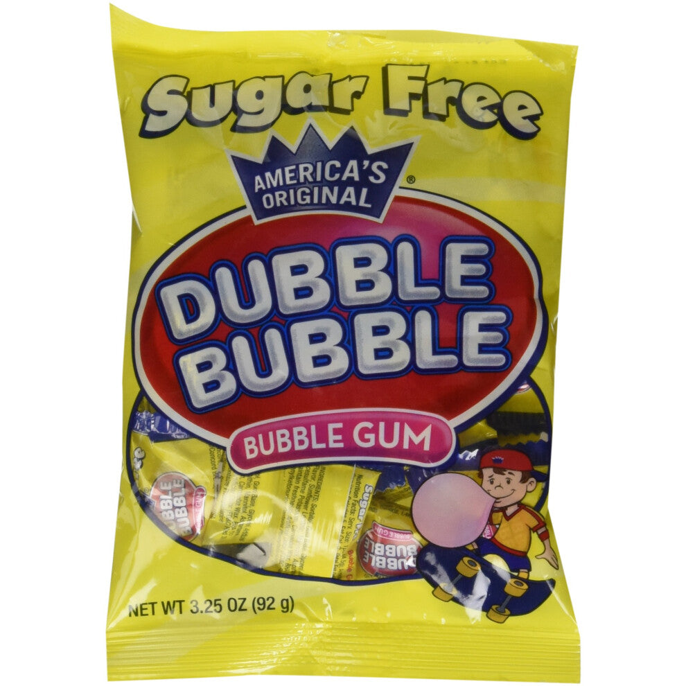 Dubble Bubble Sugar Free, 3.25-Ounce Bags (Pack Of 12)