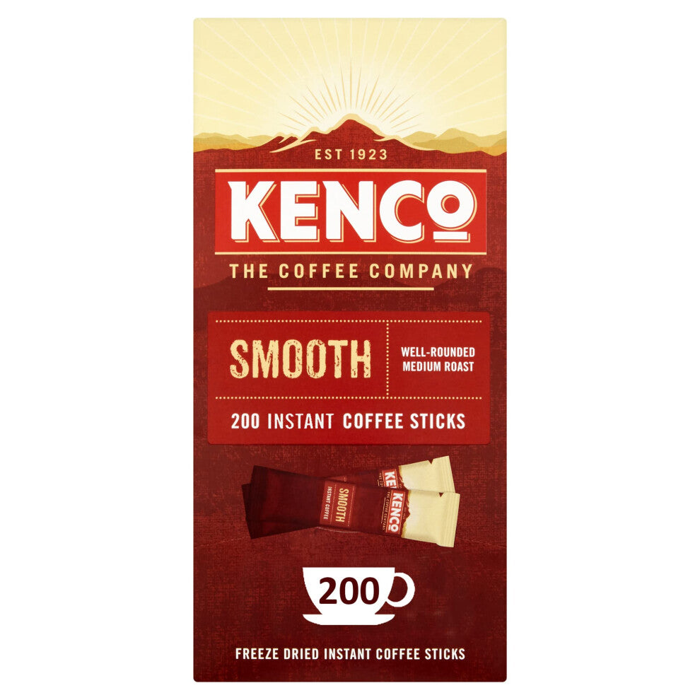 Kenco Smooth Instant Coffee 800 Sticks - 4 x 200 Sachets