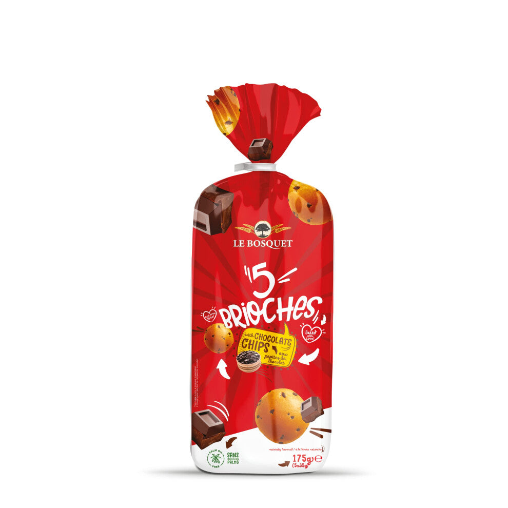 Le Bosquet Brioche Chocolate Chip (5 pack) 15 x 175g