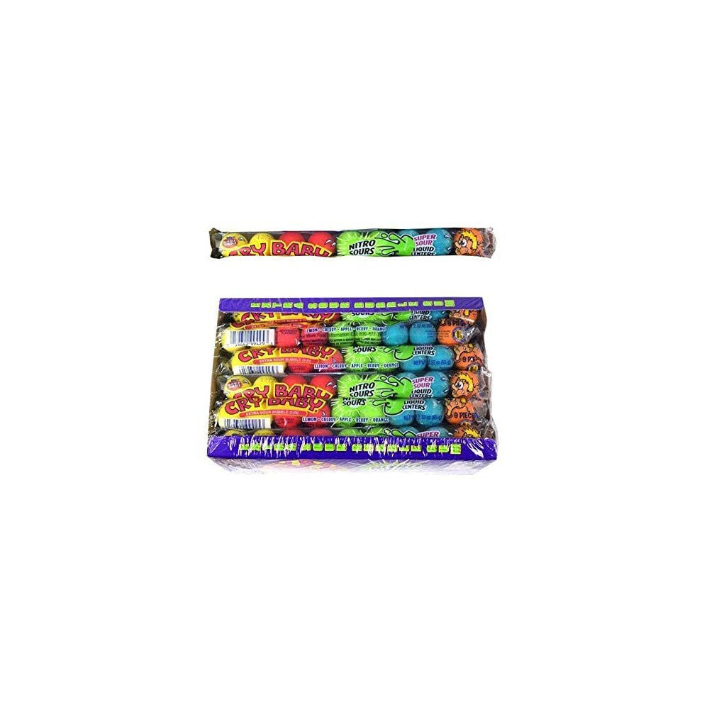 Dubble Bubble Dubble Bubble Cry Baby Nitro Sours Gumballs 24 x 65g