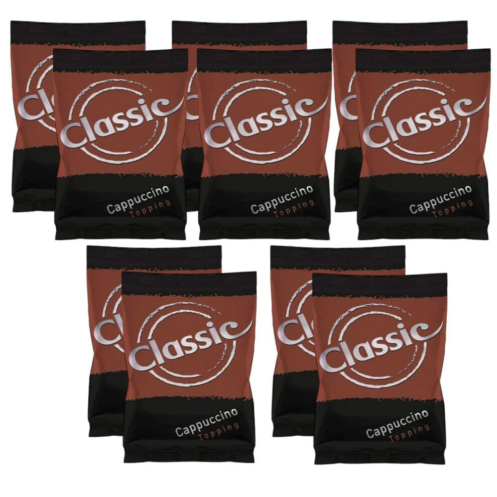 Classic Cappuccino Topping 750g Instant Vending Milk Powder. Smooth, Creamy, Delicious and Frothy Coffee Toppings (Pack of 10, Total 7500 grams)