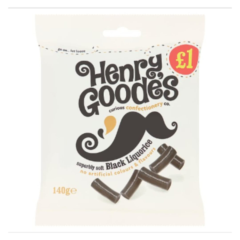 Henry Goode's Superbly Soft Black Liquorice 140g x Case of 12