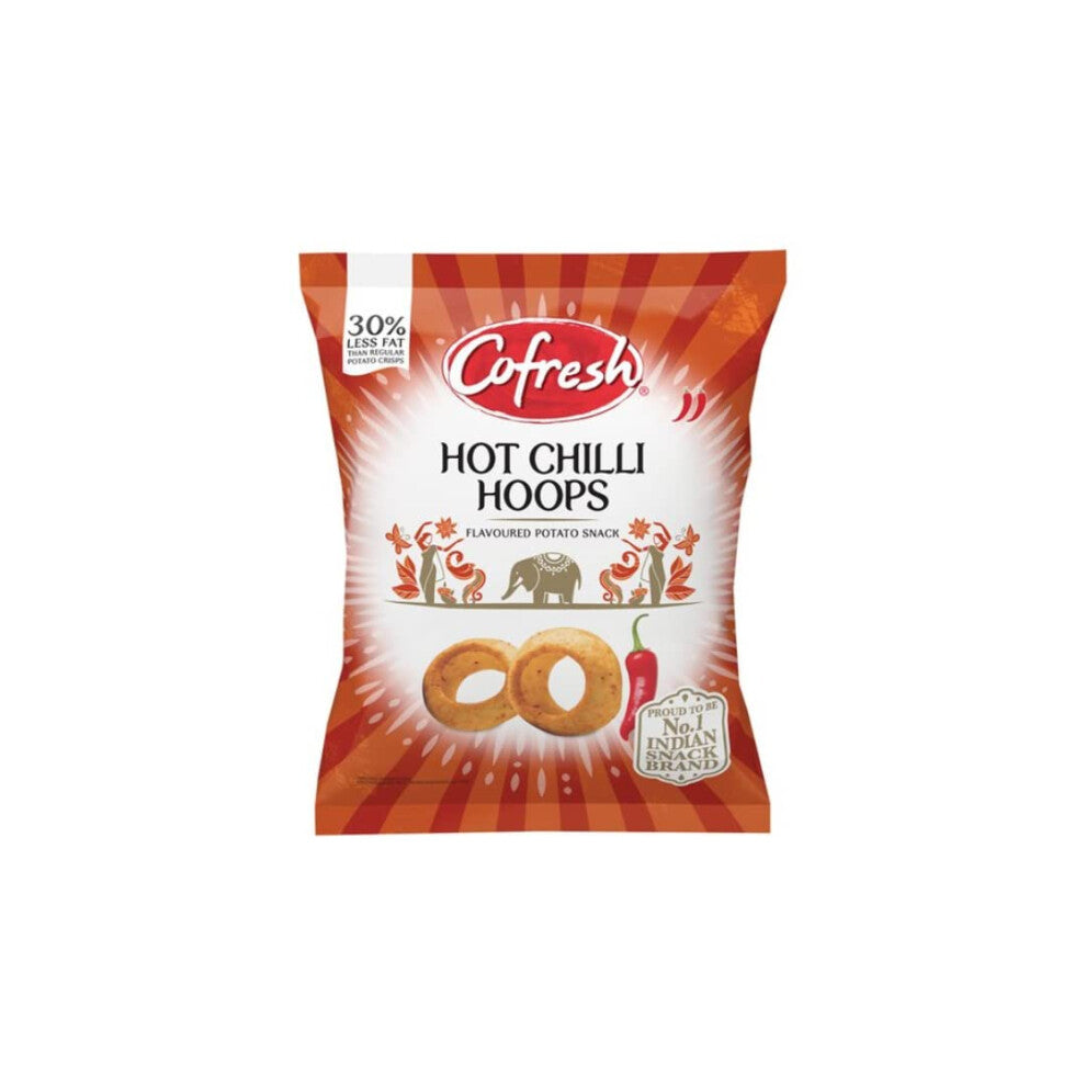 Cofresh Hot Chilli Flavour Potato Hoops 80gr x 15 Pack